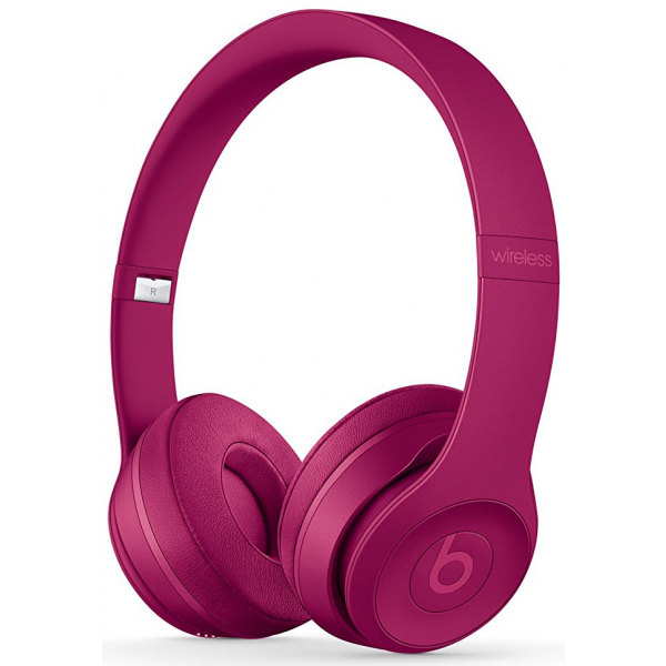 Refurbished Beats Solo3 Wireless On-Ear Headphones - Brick Red, B Refurbished Beats Solo3 Wireless On-Ear Headphones - Brick Red, B