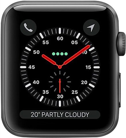 Refurbished Apple Watch Series 3 GPS FACE ONLY Space Grey Aluminium 42mm A