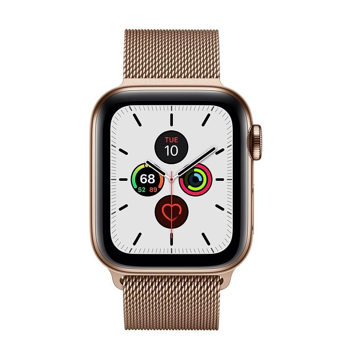 Refurbished Apple Watch Series 5 Cellular NO STRAP Gold Stainless Steel 44mm 32GB Storage B Watches Mac4sale